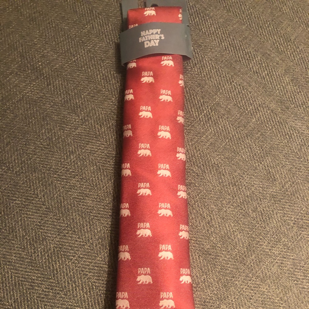 Papa Bear New Tie Red Happy Fathers Day
